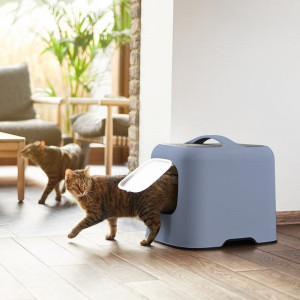 GIMCAT SMART OLIMPIA BLUE slēgta kaķu tualete 51x39,5x44 cm